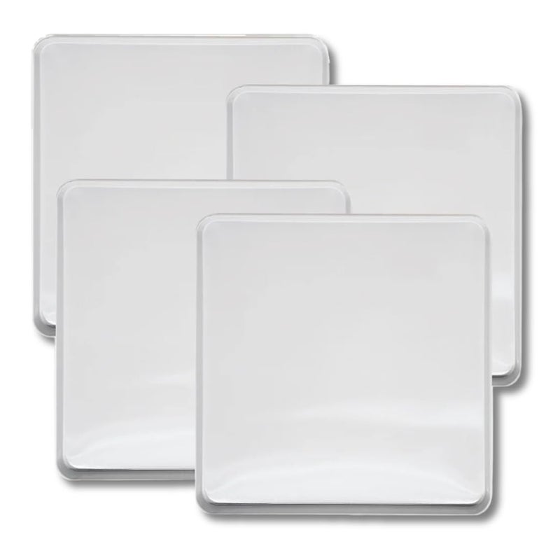 Range Kleen Stove Burner Covers â€“ 4 White 9.5â€ Square Burner Covers for Electric Stove - Image 1
